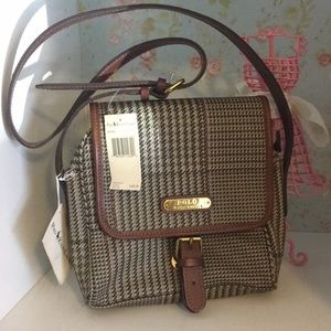 Ralph Lauren top zip flap crossbody